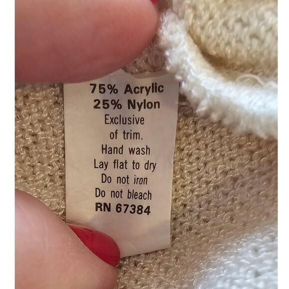 VTG Anthony Sicari Women's 2 Pc Elegant Beaded Sweater & Satin Skirt Set Size 6 - Picture 9 of 10